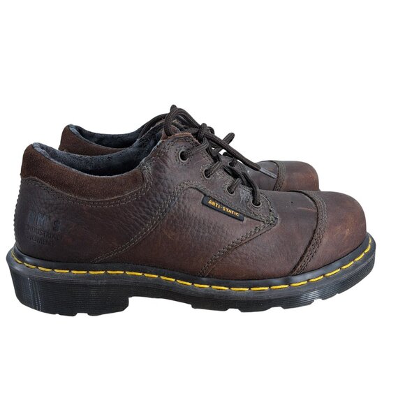 Dr Martens Brown Leather Steel Toe Safety Shoes Size UK 5 Womens 7 Mens 5 Work - Picture 11 of 13